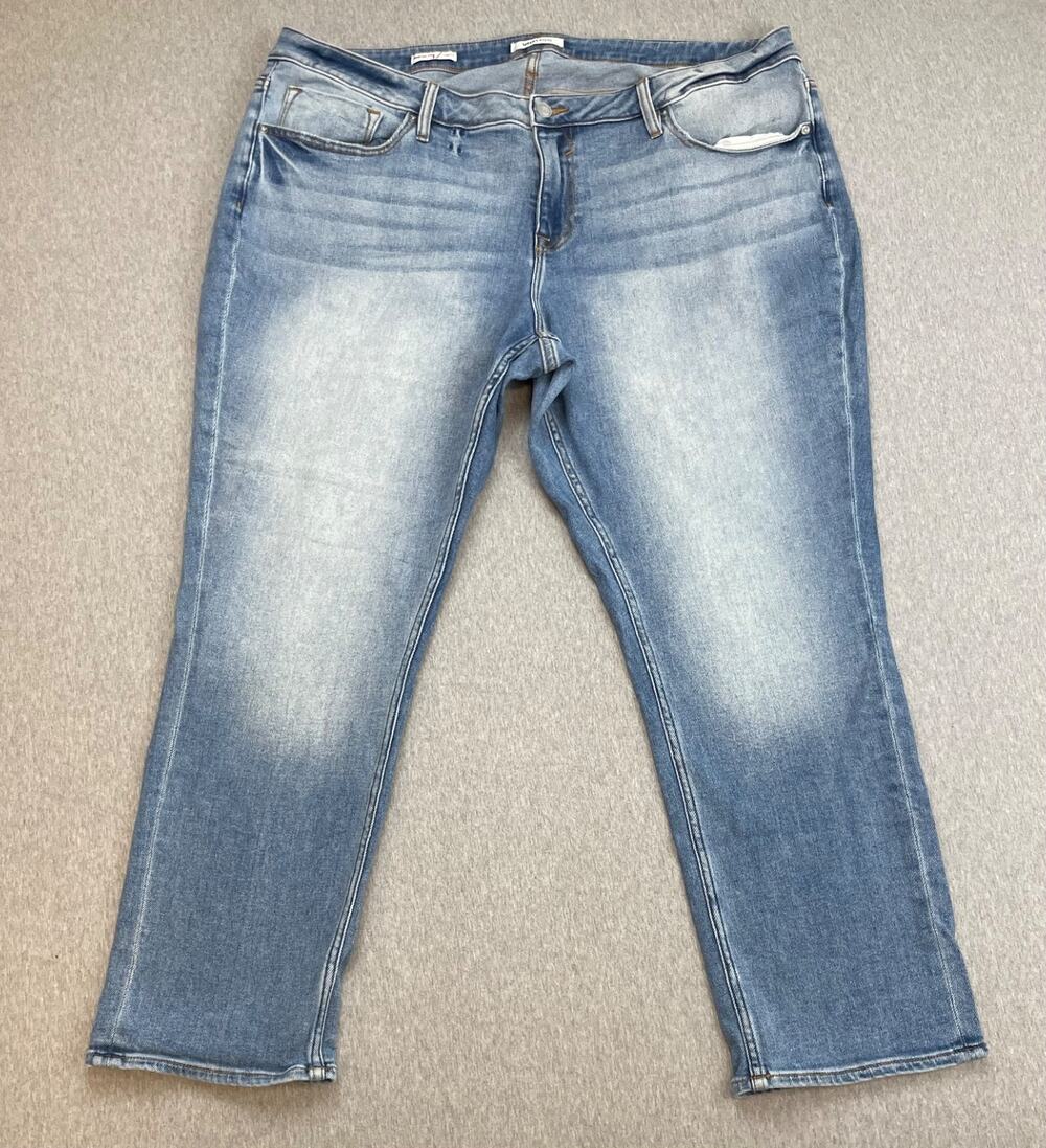 Vigoss Jeans Womens 22 Blue Cotton Blend Stretch Thompson Tomboy‎